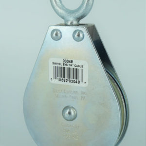 3″ Swivel Eye Pulley Block 1 Sheave for 1/4” Rope