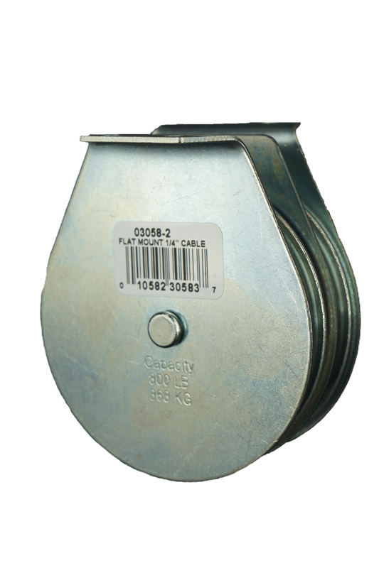 Block 03558 3-1/2" Sheave Flat Mount Pulley 1550 Lb Cap 5/16" Rope Cable 