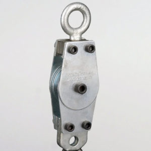 3-1/2″ Swivel Eye Pulley Block; Deadman Eye; 3/8” Rope